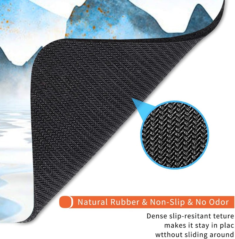 Armanza Square Mouse Pad Ink Painting Landscape, Personalized Premium-Textured Custom Mouse Mat Design, Washable Mousepad Cloth, Non-Slip Rubber Base Computer Mouse Pads for Wireless Mouse - Image 5